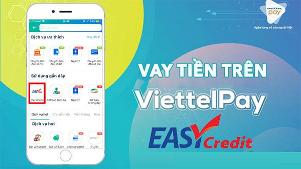 Vay tiền trên app ViettelPay