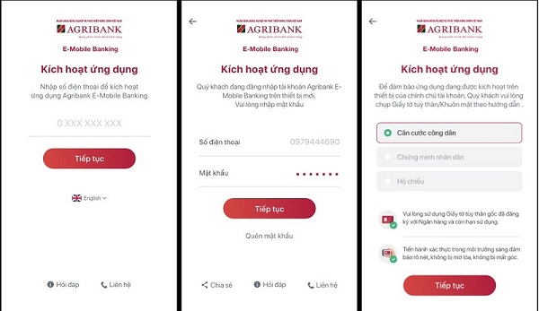Cách kích hoạt E-Mobile Banking Agribank sau khi đăng ký