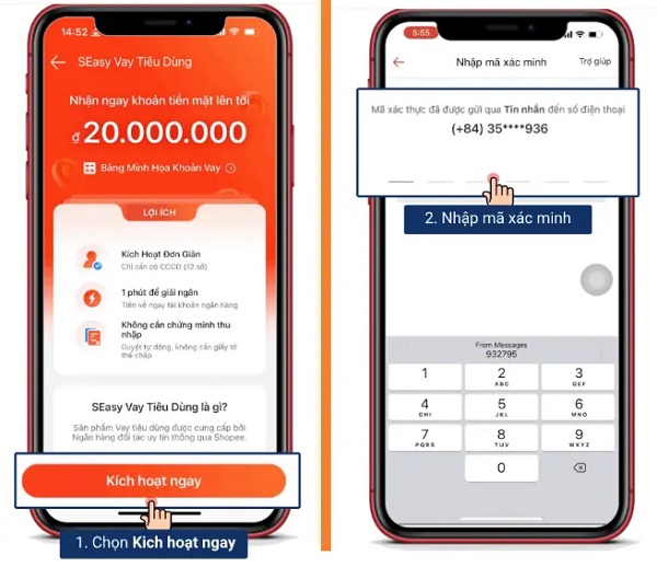Cách kích hoạt SEasy Vay Tiêu Dùng
