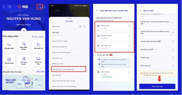 Cách thay đổi hạn mức chuyển tiền MBBank tại quầy giao dịch