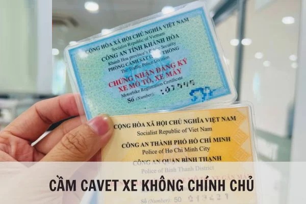 Cầm cavet xe máy không chính chủ là gì?