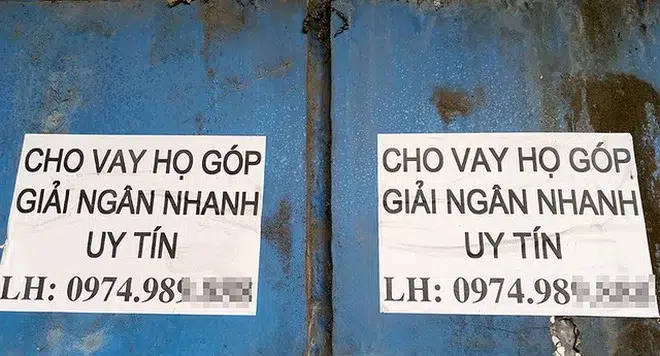 Lãi suất vay bốc họ giấy tờ photo