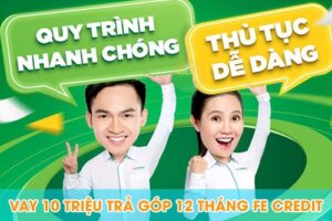 Vay 10 Triệu Trả Góp 12 Tháng FE Credit | Lãi Suất Ưu Đãi 2025