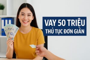 Vay nhanh 50 triệu trả góp lãi suất thấp, chỉ cần CCCD, không thế chấp