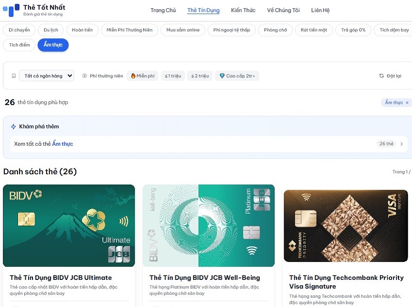 Cách tìm thẻ tín dụng thích hợp cho những người có đam mê ăn uống