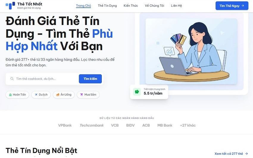 Tổng quan về website đánh giá thẻ tín dụng Thẻ Tốt Nhất